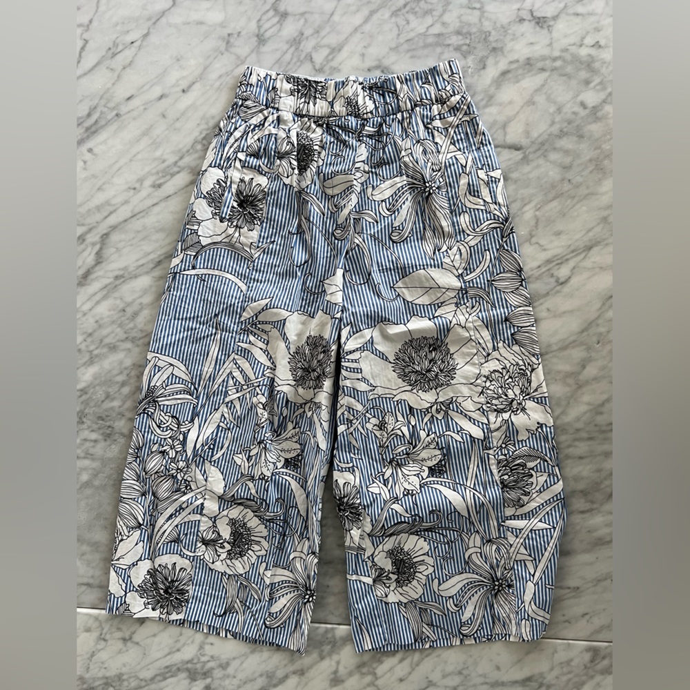 Zara Printed Wideleg Pants